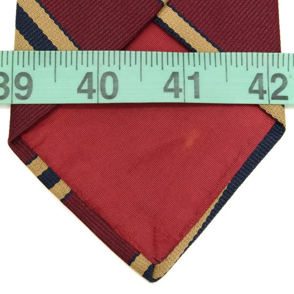 Vintage Burgundy Gold 60's 70's Polyester Necktie